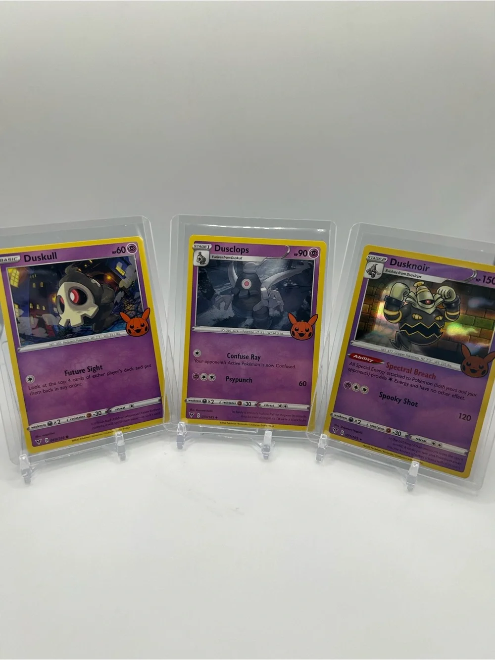 Duskull > Dusclops > Dusknoir Pokemon Trick or Trade Cards 🎃